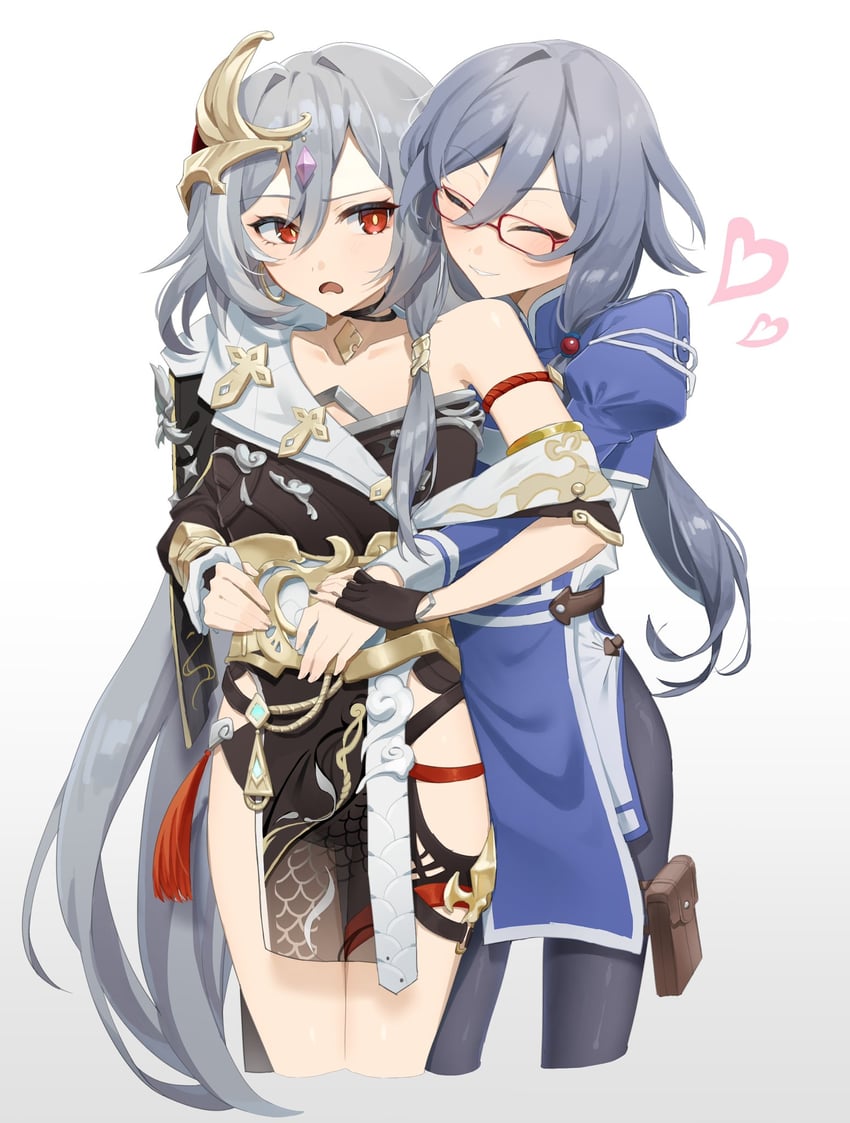 fu hua and herrscher of sentience (honkai and 1 more) drawn by ramao24
