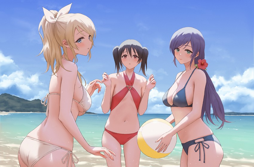 tojo nozomi, yazawa nico, and ayase eli (love live! and 1 more) drawn by maachi_(fsam4547)