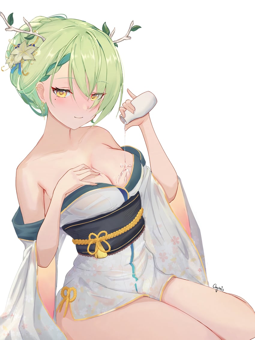 ceres fauna (hololive and 1 more) drawn by chyraliss