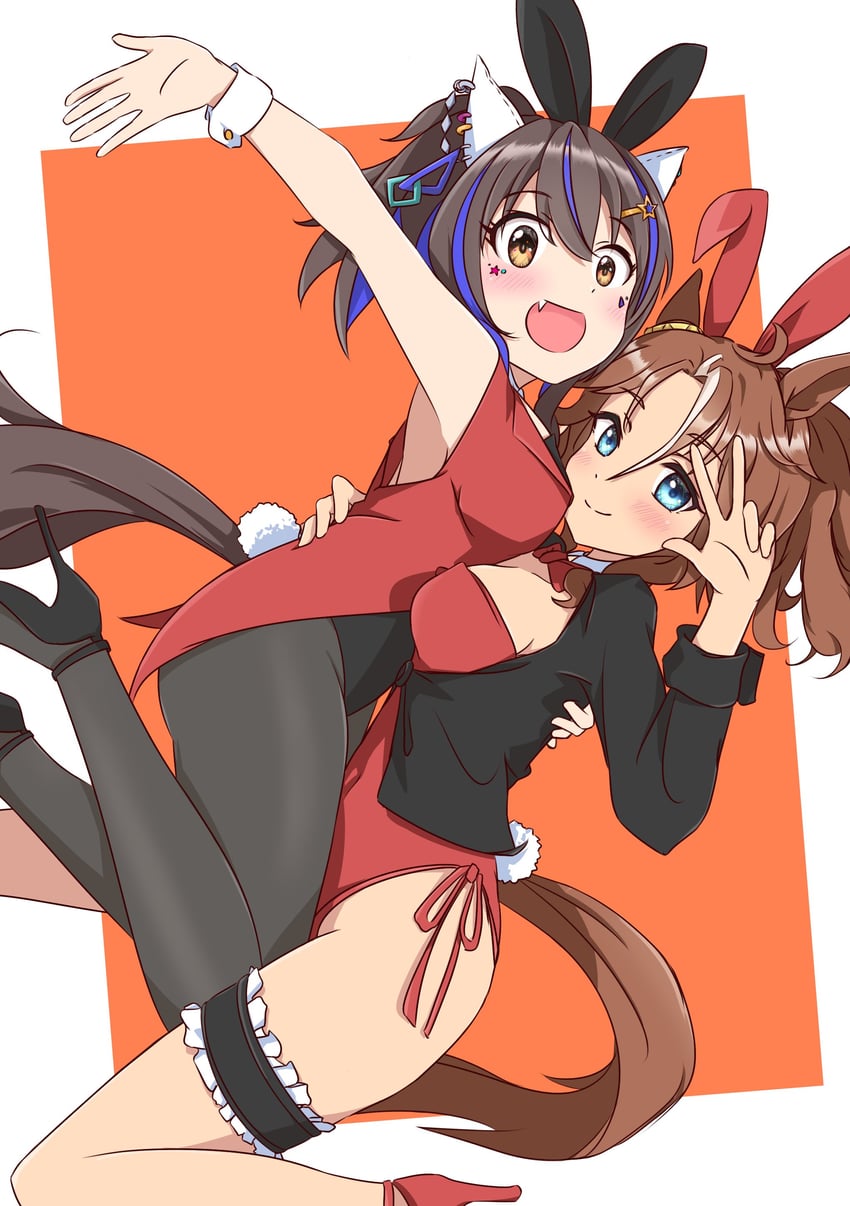daitaku helios and mejiro palmer (umamusume) drawn by funamori