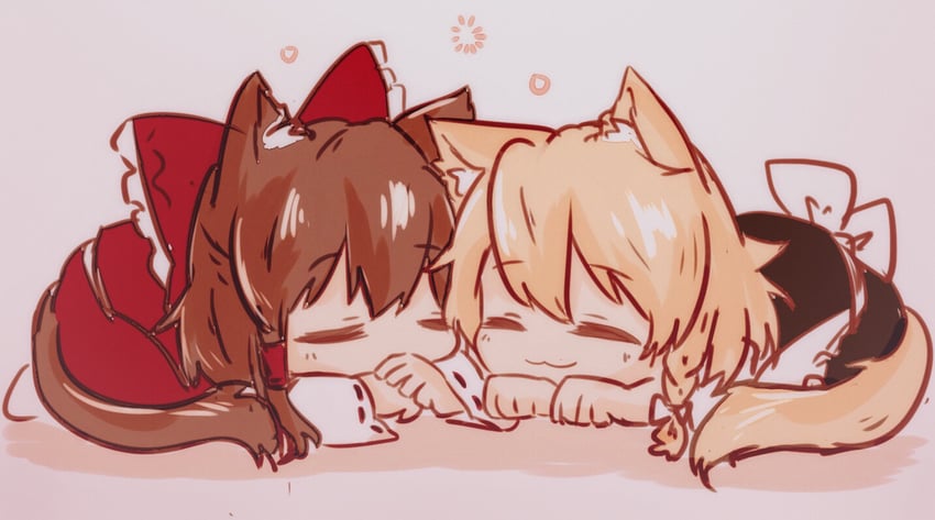 hakurei reimu and kirisame marisa (touhou) drawn by niangao_(8490593)