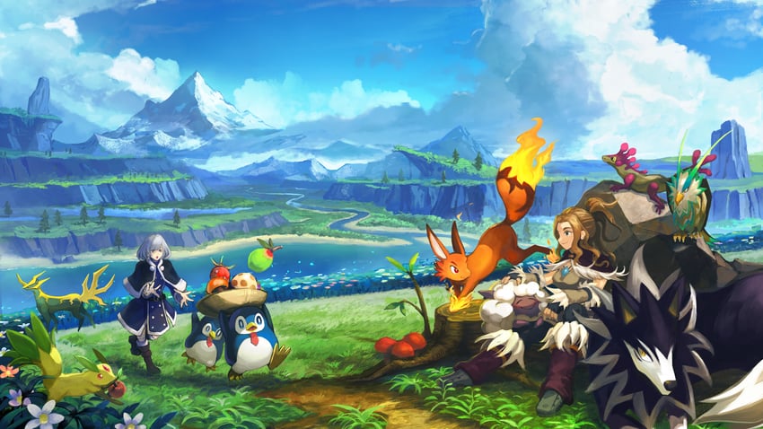 lamball, player character, pengullet, direhowl, lifmunk, and 2 more (palworld)