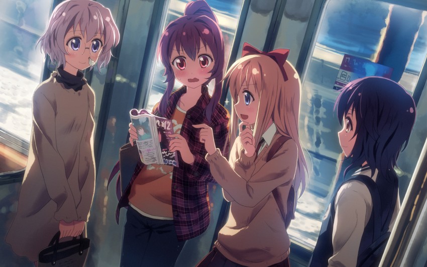 toshinou kyouko, funami yui, sugiura ayano, and ikeda chitose (yuruyuri) drawn by yuuki_tatsuya