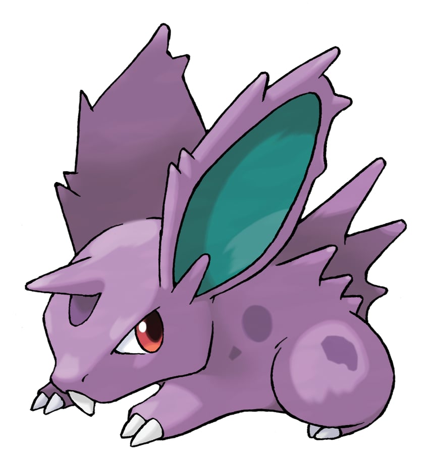 nidoran (pokemon and 1 more) drawn by sugimori_ken