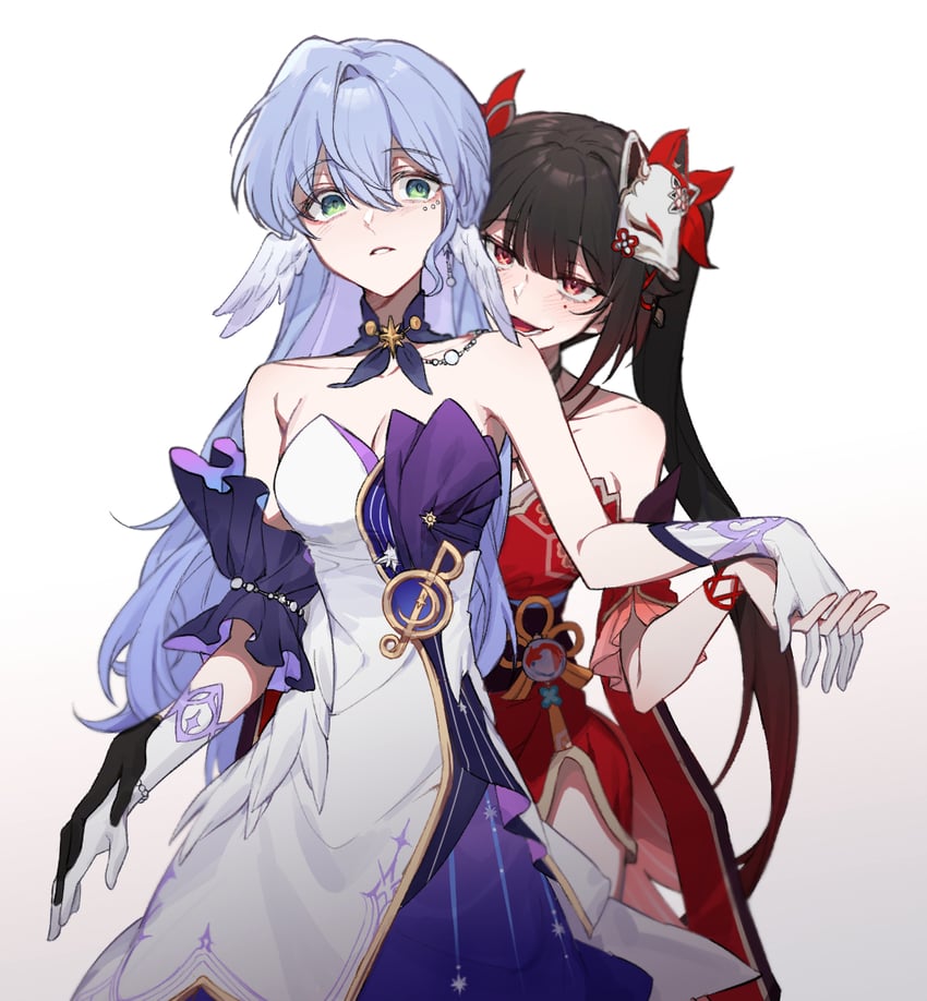 sparkle and robin (honkai and 1 more) drawn by ta_gk