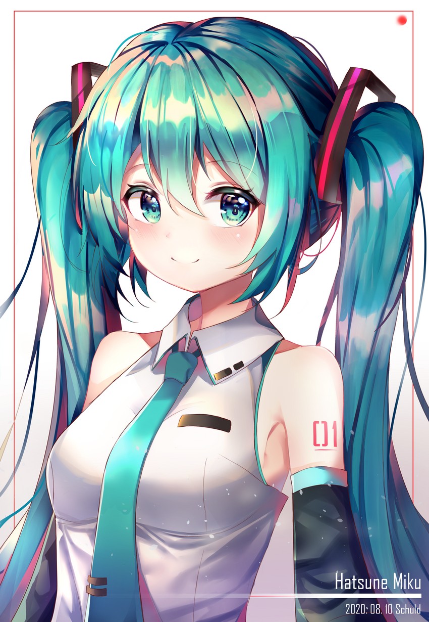 hatsune miku (vocaloid) drawn by schuld