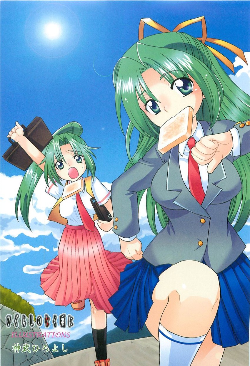 sonozaki mion and sonozaki shion (higurashi no naku koro ni) drawn by koutake_hiroyoshi