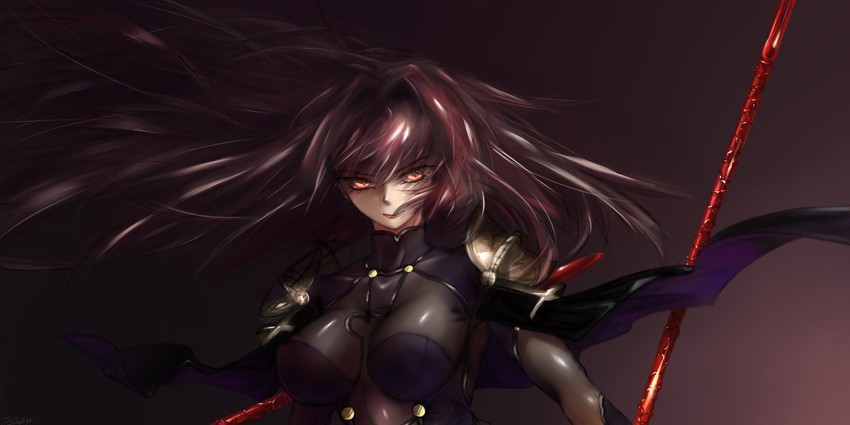 scathach (fate and 1 more) drawn by inukami_(lupusinukami)
