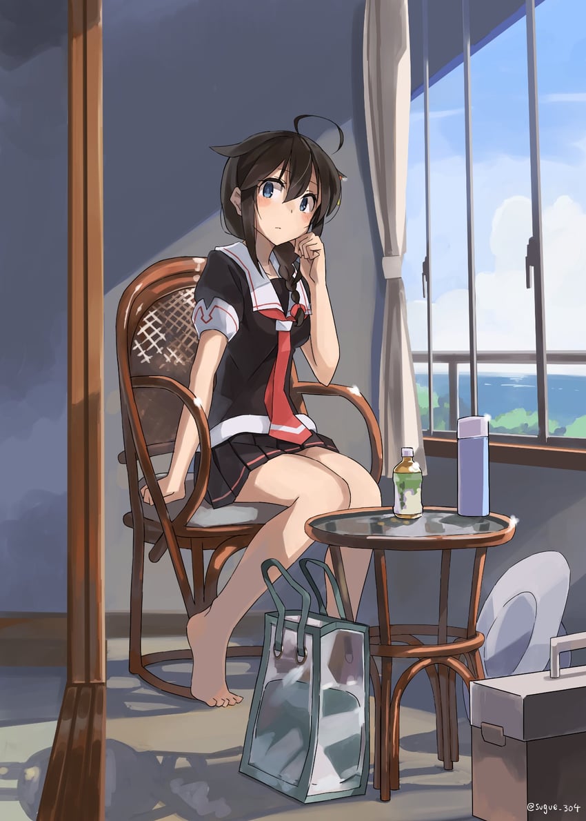 shigure and shigure kai ni (kantai collection) drawn by sugue_tettou