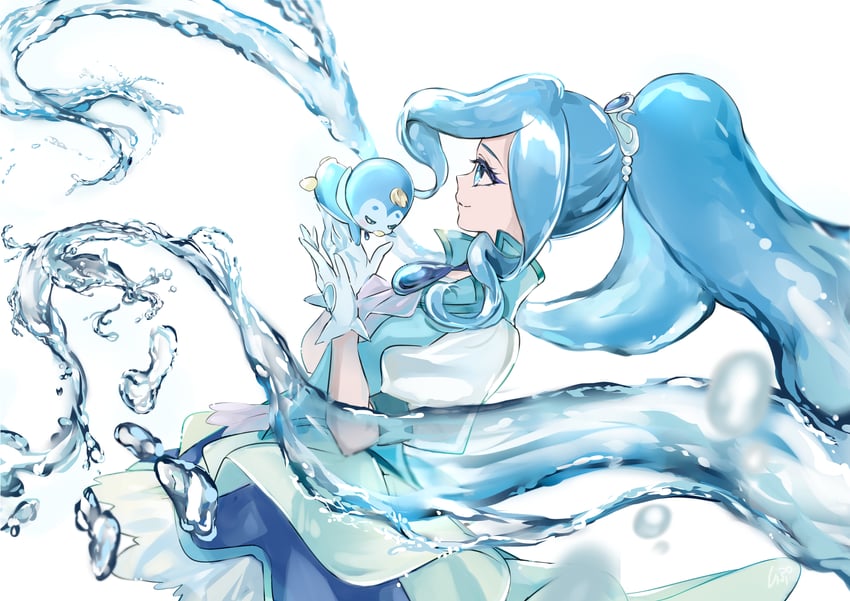 sawaizumi chiyu, cure fontaine, and pegitan (precure and 1 more) drawn by shipu_(gassyumaron)