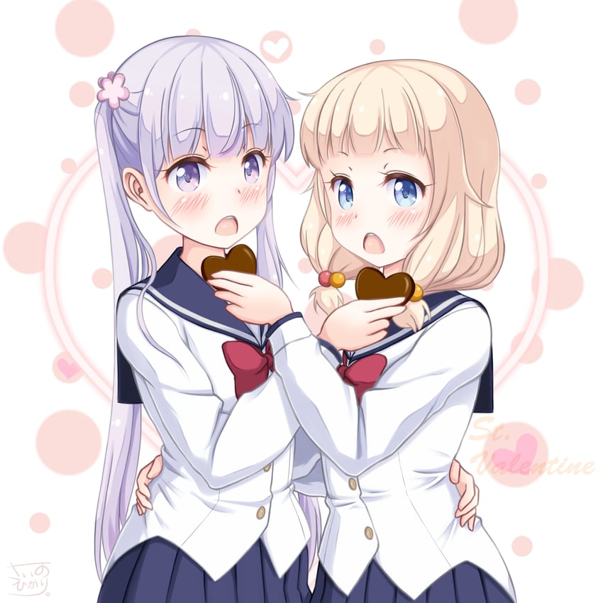 suzukaze aoba and sakura nene (new game!) drawn by sainohikari