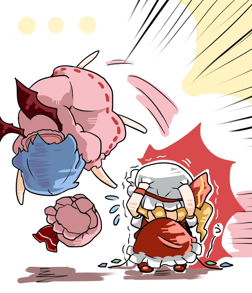 remilia scarlet and flandre scarlet (touhou) drawn by nobu_baka