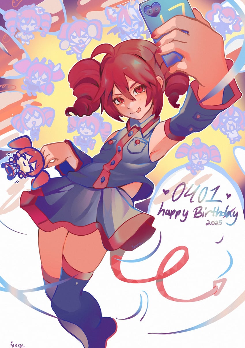 kasane teto (utau and 6 more) drawn by ianxy2