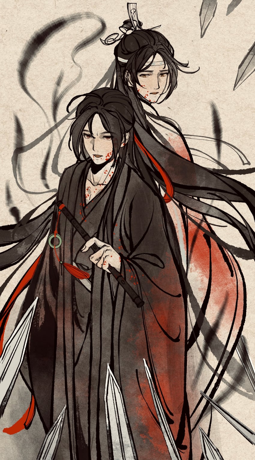 wei wuxian and lan wangji (modao zushi) drawn by wuyi1031
