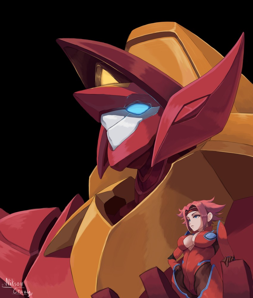 kouzuki kallen, guren, and guren mk-ii (code geass) drawn by niksoncrazy