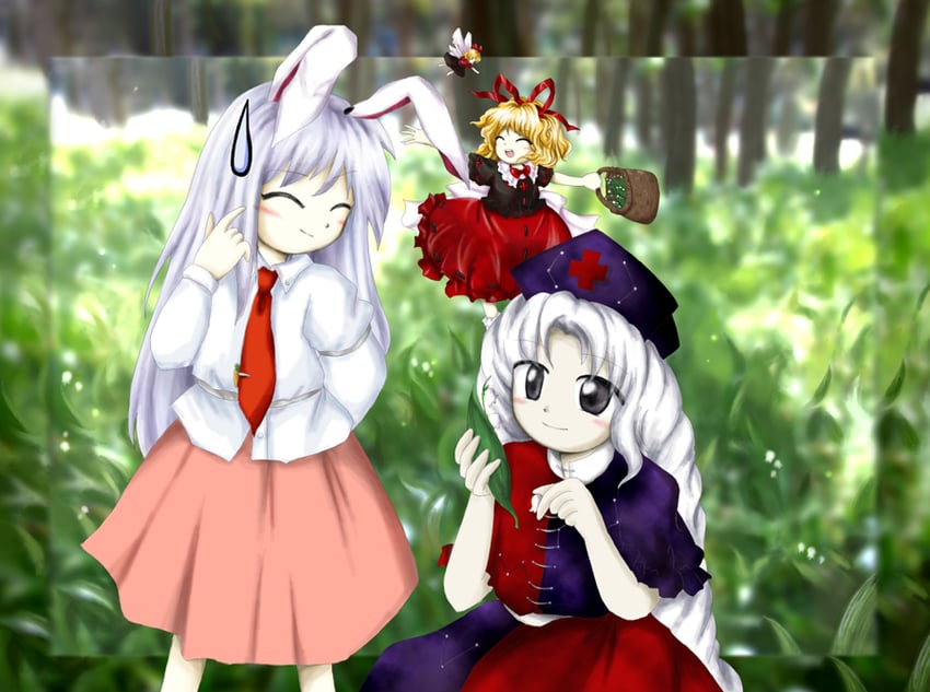 reisen udongein inaba, yagokoro eirin, medicine melancholy, and su-san (touhou) drawn by medinki
