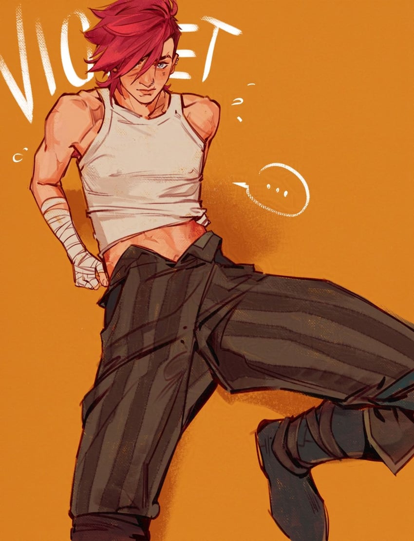 vi and arcane vi (league of legends and 1 more) drawn by lesly_oh