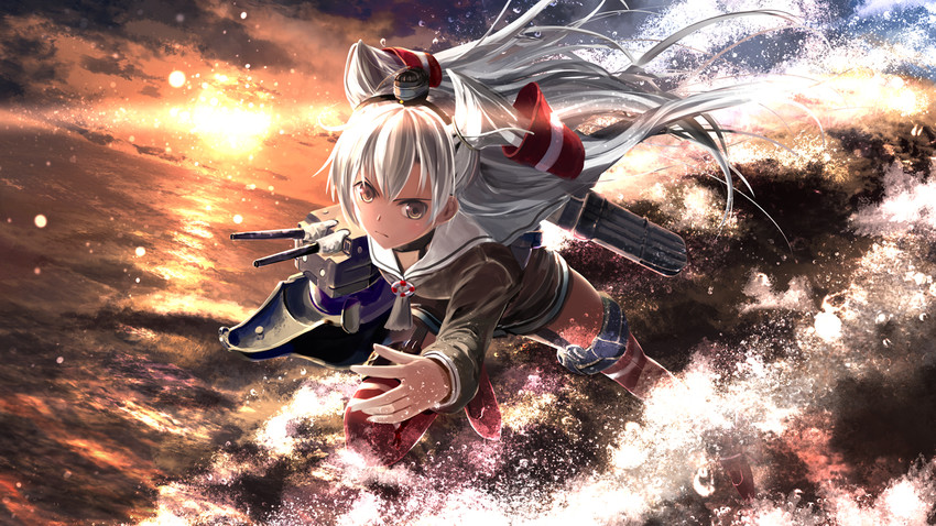 amatsukaze and rensouhou-kun (kantai collection) drawn by kouji_(astral_reverie)