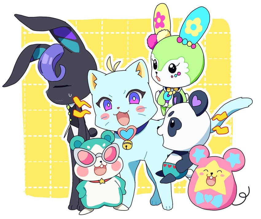 myamu, carron, kiracchu, chimumu, melpan, and 1 more (pretty series and 2 more) drawn by dolldolldd