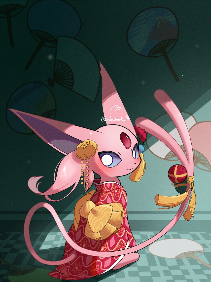 espeon (pokemon and 1 more) drawn by kashiwa_gnu