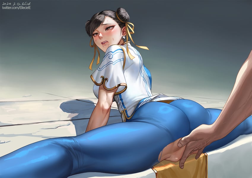 chun-li (street fighter and 1 more) drawn by elleciel.eud