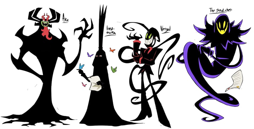 imu, aku, snatcher, and nergal (one piece and 3 more) drawn by cyberlord1109