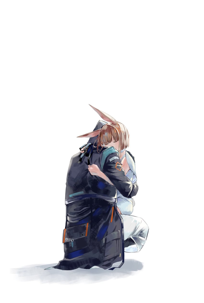 doctor and amiya (arknights) drawn by kyouno_(echo_field)