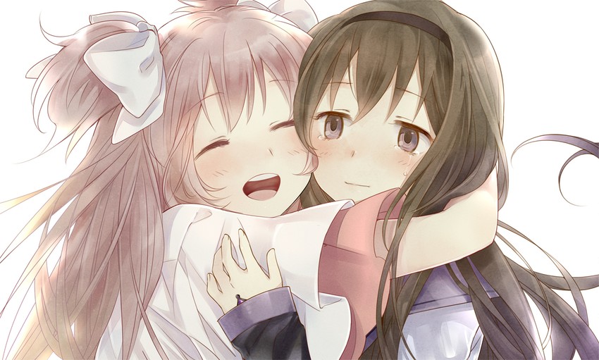 akemi homura, kaname madoka, and ultimate madoka (mahou shoujo madoka magica) drawn by ocha_(hutuumikan)