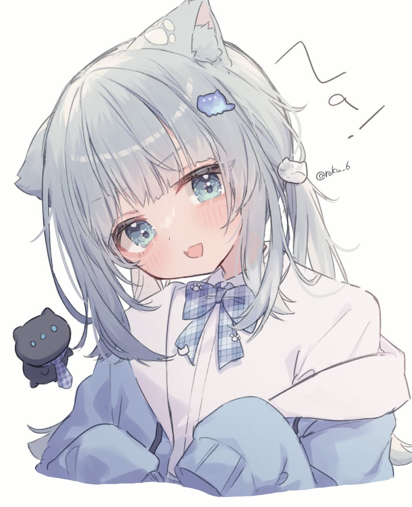 nachoneko and hennyano (indie virtual youtuber) drawn by roku_6