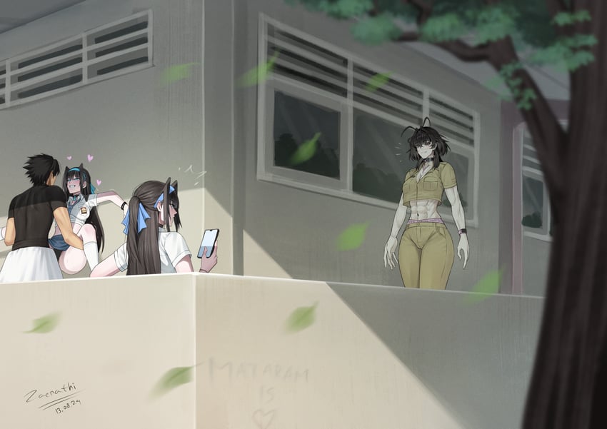 danilla sensei, aqqila, and ashilla (original) drawn by zaenathi
