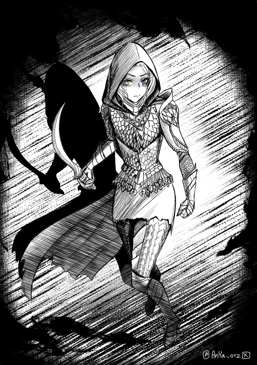 melina and black knife assassin (elden ring) drawn by anya_orz