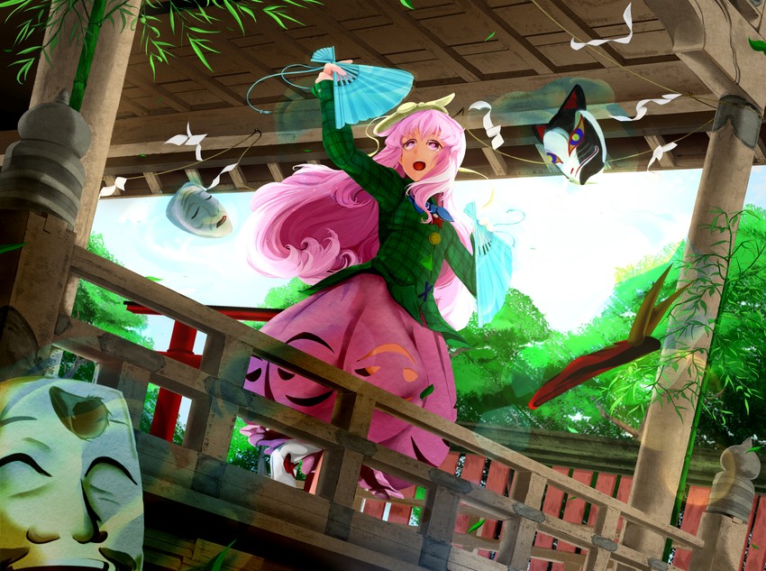 hata no kokoro (touhou) drawn by hi_you_(flying_bear)