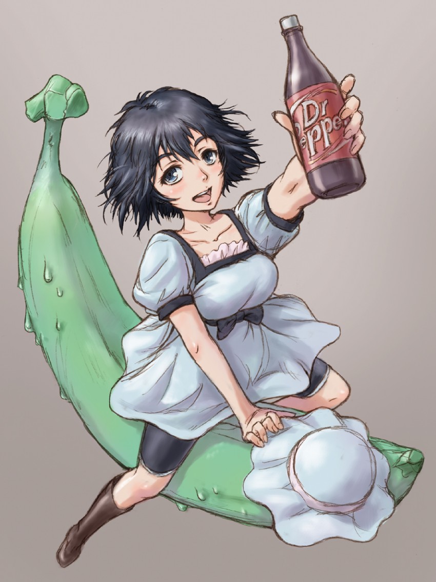 shiina mayuri and major kong (steins;gate and 1 more) drawn by yoshikawa_kazunori