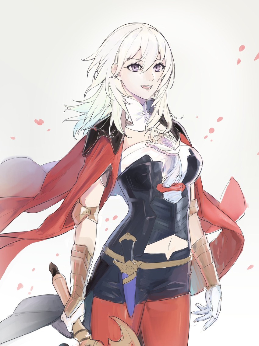 female byleth and edelgard von hresvelg (fire emblem and 2 more) drawn by clovisxvii