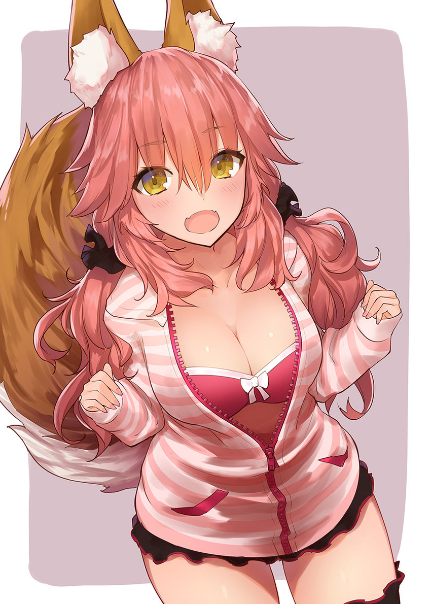 tamamo and tamamo no mae (fate and 2 more) drawn by yaman
