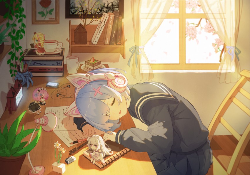 rem (re:zero kara hajimeru isekai seikatsu) drawn by yorurui_sansan