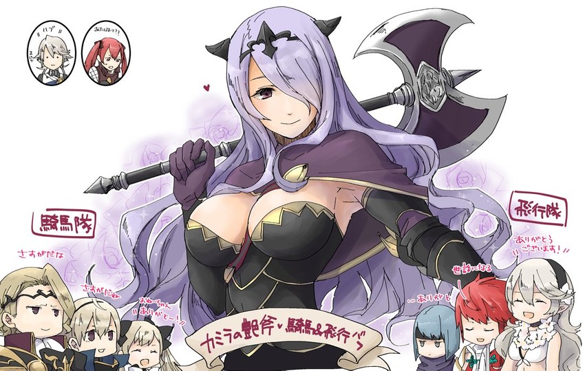 female corrin, camilla, male corrin, elise, leo, and 4 more (fire emblem and 2 more) drawn by robaco
