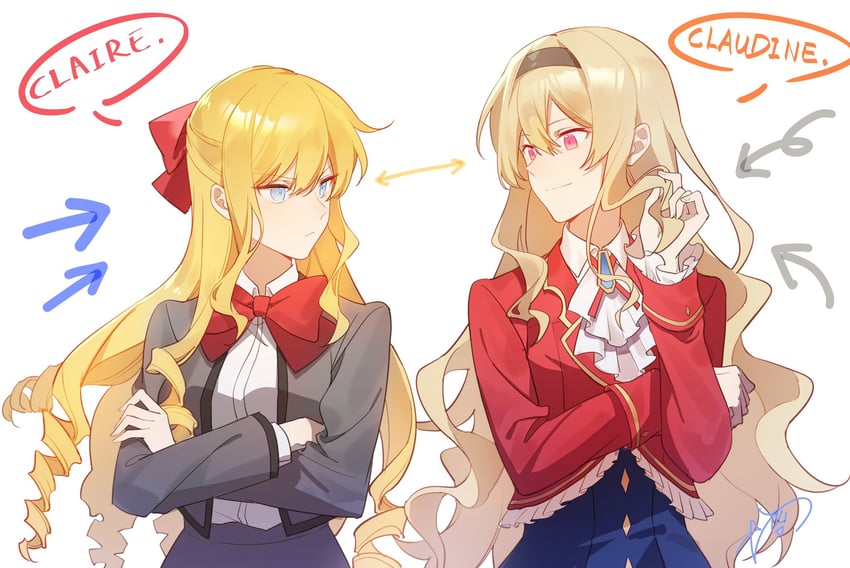 saijou claudine and claire francois (shoujo kageki revue starlight and 1 more) drawn by walluka