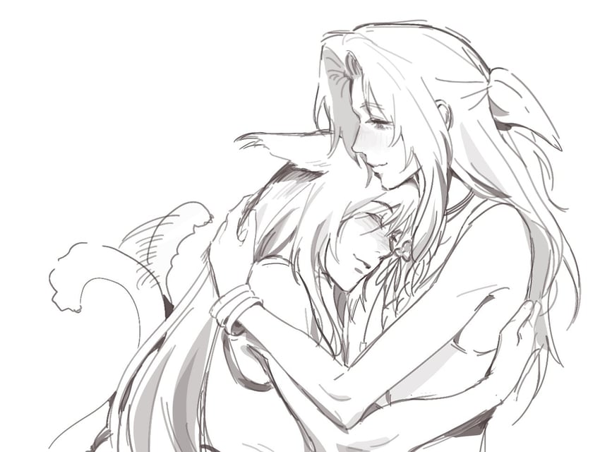 tifa lockhart and aerith gainsborough (final fantasy and 2 more) drawn by jeremr