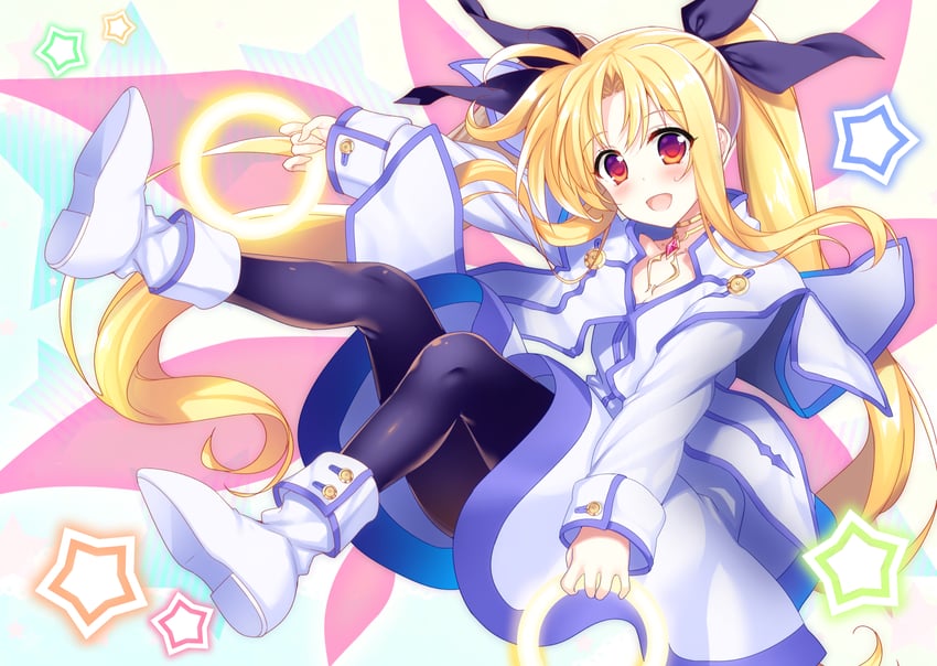 fate testarossa, colette brunel, and mizuki nana (lyrical nanoha and 4 more) drawn by raiou