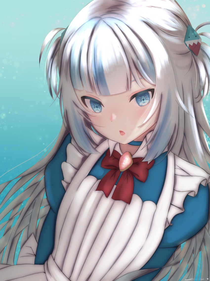 gawr gura (hololive and 1 more) drawn by shiina_rei