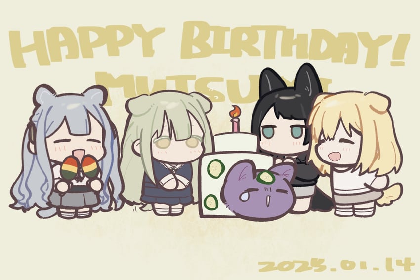 togawa sakiko, wakaba mutsumi, yahata umiri, misumi uika, and yuutenji nyamu (bang dream! and 1 more) drawn by tenrouza_ray