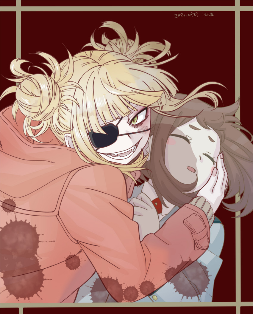 uraraka ochaco and toga himiko (boku no hero academia) drawn by morishima_noriko