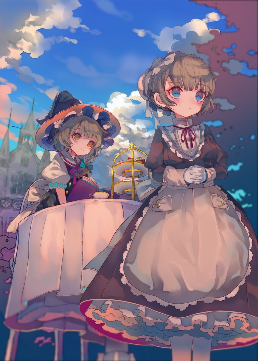 kirisame marisa (original and 1 more) drawn by cha_goma