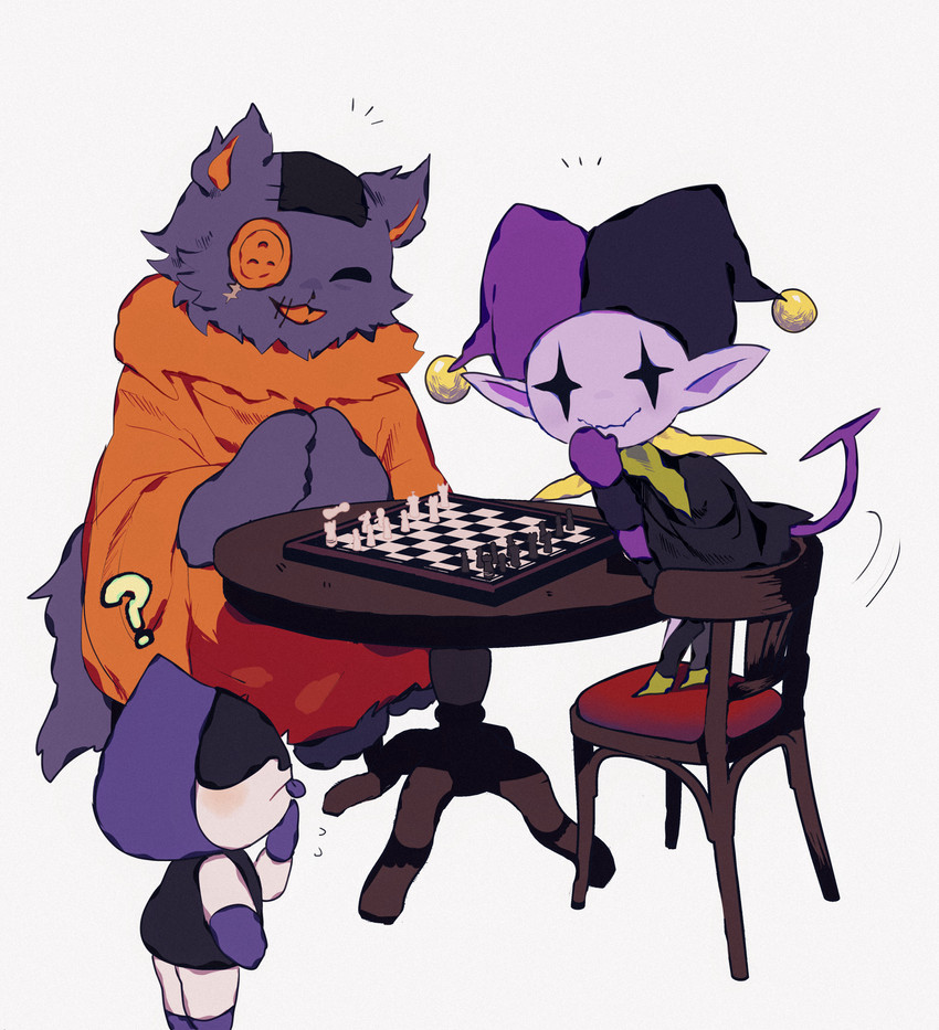 lancer, jevil, and seam (deltarune) drawn by y_o_u_k_a