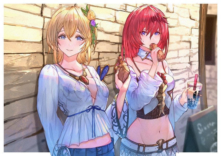 europa and godsworn alexiel (granblue fantasy) drawn by occa-key