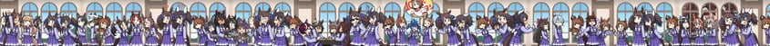 kitasan black, twin turbo, sirius symboli, cheval grand, mr. c.b., and 28 more (umamusume and 1 more) drawn by hamu_koutarou