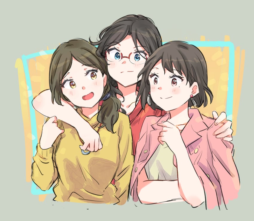tanaka asuka, nakaseko kaori, and ogasawara haruka (hibike! euphonium) drawn by amano_shin