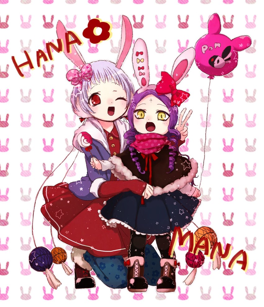 gekokujou hana and mana (mahou shoujo ikusei keikaku and 1 more) drawn by taega_chima
