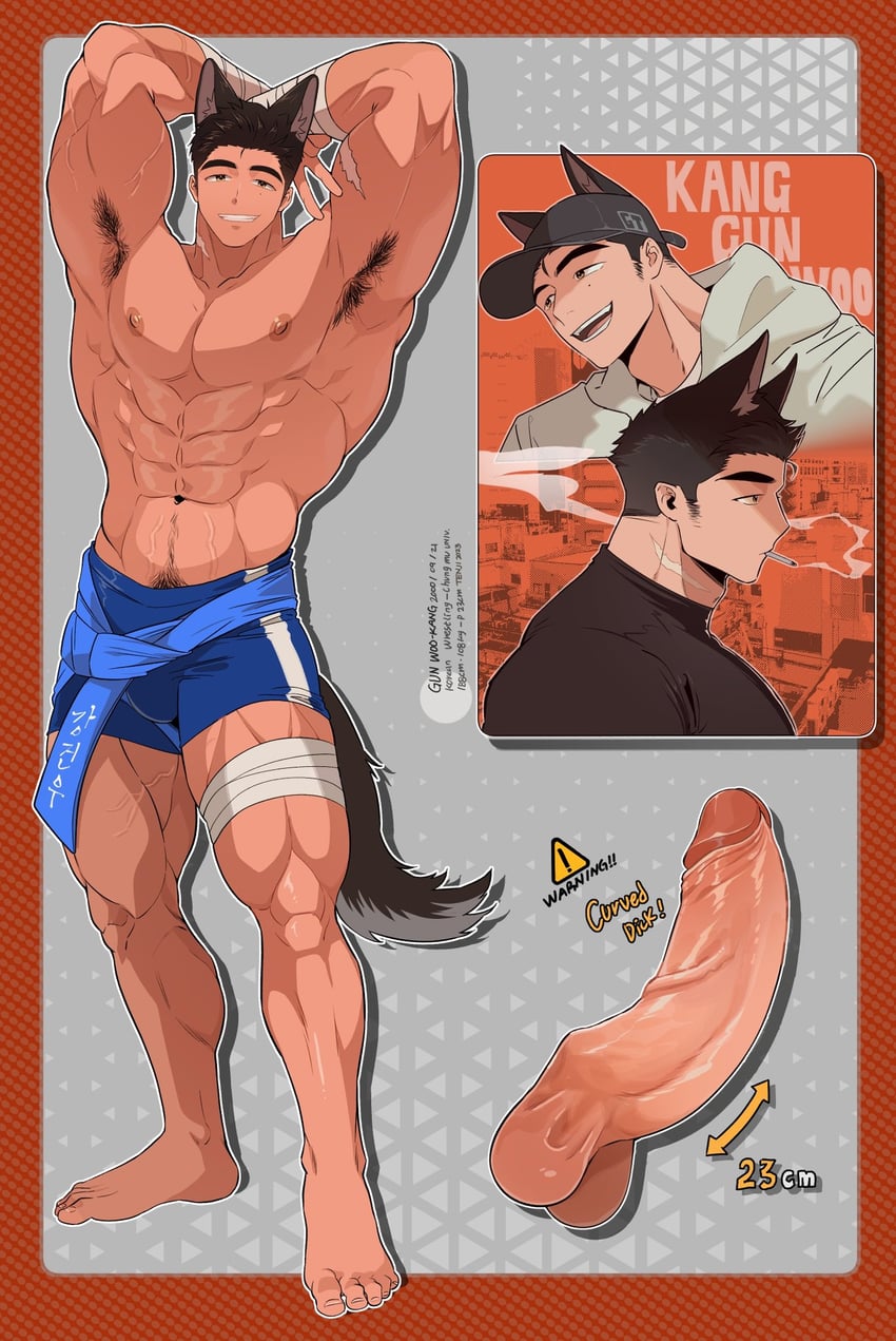 gun woo kang (original) drawn by tenji_(tenji_89)